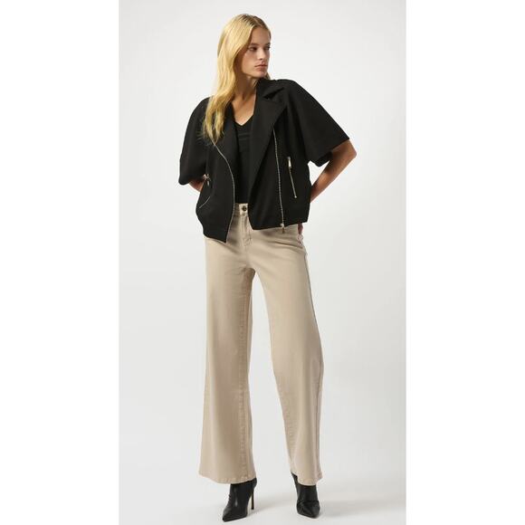 NWT Joseph Ribkoff Black Scuba Jersey Boxy Jacket Style 253241 Size 10 - Picture 3 of 7